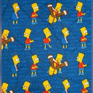 Bart Simpson I Didn’t Do It Fabric Scrap Material Piece Cartoon Character Funny